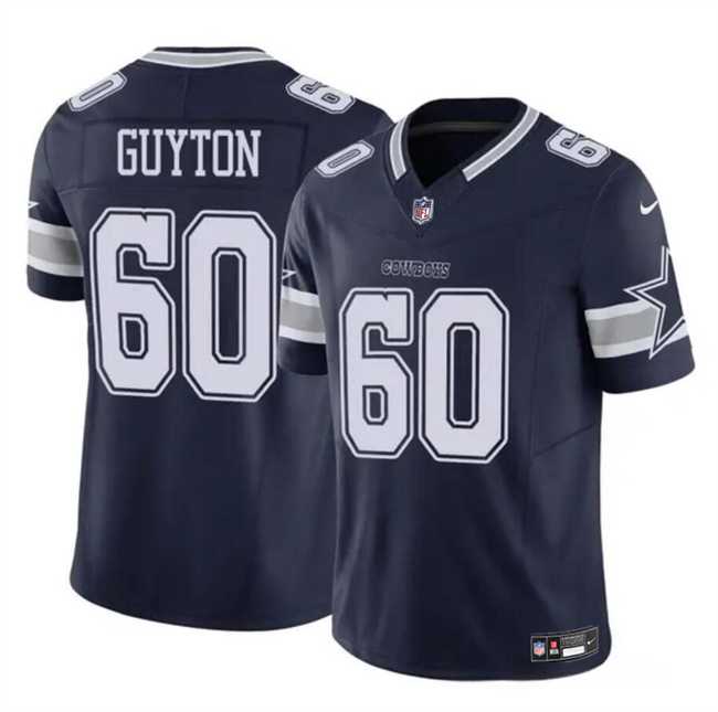 Men & Women & Youth Dallas Cowboys #60 Tyler Guyton Navy 2024 Draft F.U.S.E Vapor Untouchable Limited Stitched Jersey